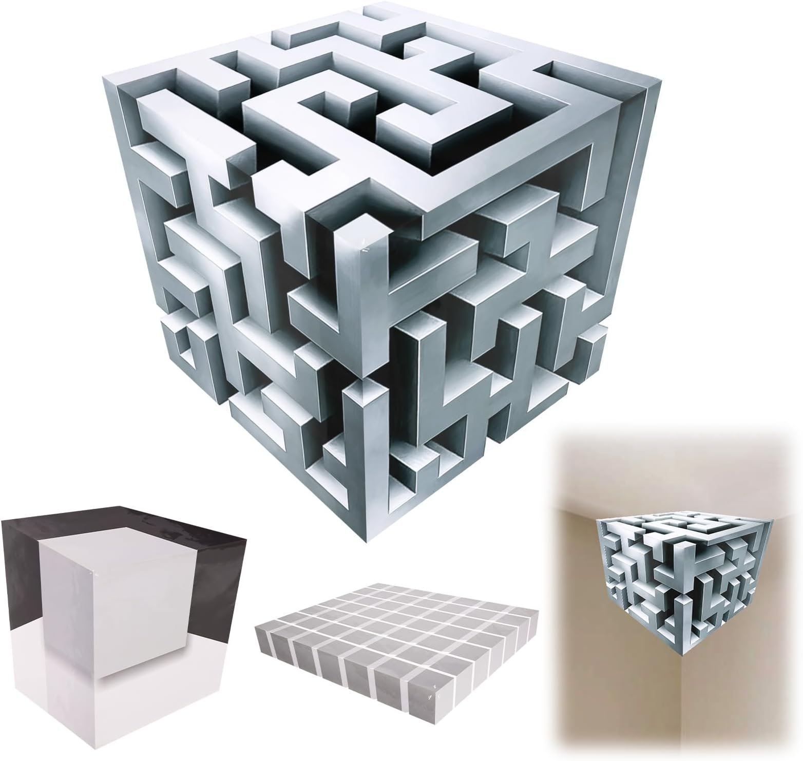 3D cube wall stickers