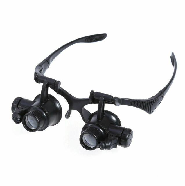 head magnifier with LED light